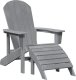 vidaXL Krzesła Adirondack z podnóżkami, 2 szt. jasnoszare z HDPE 2