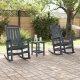 vidaXL Krzesła bujane , 2 sztuki, granatowe, wymiary 70x92x107,5 cm, materiały: HDPE 3