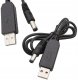 KABEL PRZETWORNICA USB DC 5,5X2,1MM 5V-12V STEP UP 1A 100CM ROSFIX 1