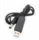 KABEL PRZETWORNICA USB DC 5,5X2,1MM 5V-12V STEP UP 1A 100CM ROSFIX 3