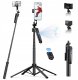 Kijek Selfie Stick Statyw 160 Cm Na Telefon Smartfon Kamerę + Pilot Telesin / Face Tracking / Es-b183 / P3-ms-01 7