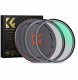 Zestaw 3w1 Filtr Polaryzacyjny Cpl Pierścień Magnetyczny Dekielek K&f 49 Mm / Sku.1700 2