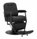 Activeshop Gabbiano Fotel barberski Bruno czarny z czarną ramą 2