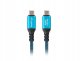 Kabel USB Lanberg USB-C - USB-C 0.5 m Czarno-niebieski (CA-CMCM-44CU-0005-BK) 2