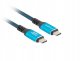 Kabel USB Lanberg USB-C - USB-C 0.5 m Czarno-niebieski (CA-CMCM-44CU-0005-BK) 3