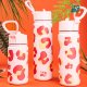 Brosky Wild Różowa butelka na wodę z nadrukiem w motyw zwierzęcy 550 ml 4
