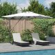 vidaXL Parasol Cantilever Roma z solarnymi LED - Piasek - 286 x 285 x 270 cm - Aluminiowy 1