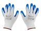 Rękawice ochronne poliestrowe r. 11 /latex biało-niebieskie/ (12/240) 2