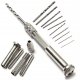 RĘCZNA MINI WIERTARKA DOCISKOWA 10 WIERTŁ 0,8-3MM DREWNO PLASTIK DIY 1