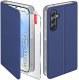 krainaGSM Etui z klapką do Samsung S25+ Plus Zamykane Granatowe Futerał + Szkło 9H 1