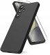 krainaGSM Etui do Samsung S25 CASE Gumowe CZARNE Matowe Silikon Slim + SZKŁO 9H 2