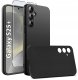 Etui do Samsung S25+ Plus CASE Gumowe CZARNE Matowe Silikon Slim + SZKŁO 9H 1