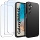 ZESTAW Etui do Samsung M35 5G Matowe Czarne Silikon Slim + 3 SZTUKI SZKŁO 1