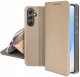 Etui z klapką do Samsung S25 Zamykane Złote Futerał + Szkło 9H 5