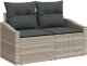 vidaXL Zestaw do jadalni w ogrodzie z poduszką 7 pcs Jasnoszary 4