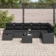 vidaXL Zestaw Sof na Ogród z poduszką 9 pcs Czarny Polirattan 3