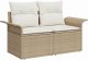 vidaXL vidaXL Zestaw Sof na Ogród z poduszką 6 pcs Beżowy Polirattan 4