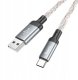 Kabel USB A do USB C Hoco 3A 1 m U112 szary 4