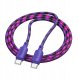 Kabel USB Hoco USB-C - USB-C 1 m Fioletowy 4