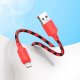Kabel USB Hoco USB-A - microUSB 1 m Czerwony 2