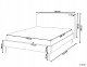Łóżko Sztruks FLAYAT 140 x 200 cm Złamana biel 3