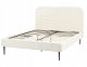 Łóżko Sztruks FLAYAT 140 x 200 cm Złamana biel 5