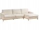 Narożnik dla 4 osób SIGGARD Boucle Biały Lewostronny 4