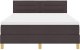 vidaXL Łóżko Box Spring z materacem Ciemnobrązowe 140x190 cm Tkanina Lumarko 1