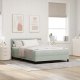 Łóżko Box Spring z materacem Jasnoszare 140x190 cm Aksamit Lumarko! 2