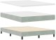 Łóżko Box Spring z materacem Jasnoszare 140x190 cm Aksamit Lumarko! 3