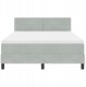 Łóżko Box Spring z materacem Jasnoszare 140x190 cm Aksamit Lumarko! 5