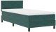 Łóżko pudełkowe z materacem ciemnozielonym 90x200 cm aksamit Lumarko! 4