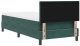 Łóżko pudełkowe z materacem ciemnozielonym 90x200 cm aksamit Lumarko! 9