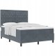 Box Spring Łóżko z Materacem Ciemnoszary 160x200 cm Aksamit Lumarko! 3