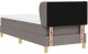 Łóżko Box Spring z materacem Taupe 80x200 cm, tkanina Lumarko! 1