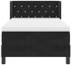 Łóżko z materacem Czarny 100x200 cm Aksamit Lumarko! 7
