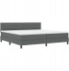 Łóżko z materacem i podświetleniem, ciemnoszare, 200x200 cm, materiał Lumarko! 1