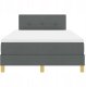Łóżko z ramą z materacem i LED ciemnoszare 120x190 cm tkanina Lumarko! 8
