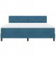 vidaXL Box Spring Łóżko z Materacem i LED Niebieskie 180x200 cm Aksamit Lumarko 8