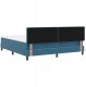 vidaXL Box Spring Łóżko z Materacem i LED Niebieskie 180x200 cm Aksamit Lumarko 10