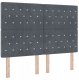 vidaXL Łóżko Box Spring z materacem i LED ciemnoszare 160x200 cm aksamitne Lumarko! 1