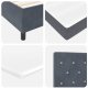 vidaXL Łóżko Box Spring z materacem i LED ciemnoszare 160x200 cm aksamitne Lumarko! 12