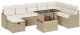 Zestaw Sof na Ogród z poduszką 9 pcs Beżowy Polirattan Lumarko! 2