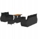 Modułowy zestaw sof ogrodowych 8 pcs Czarny 90 x 55 x 71 cm Lumarko! 2