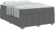 Ramka łóżka z materacem ciemno szary 160 x 200 cm tkanina Lumarko! 3