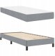 Łóżko sprężynowe z materacem Jasnoszary 90 x 190 cm tkanina Lumarko! 1