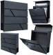 LeanToys Duża Skrzynka Pocztowa Na Listy Gazety Antracytowa 37x37x11 cm 1