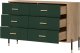 Komoda Szafka z 6 szufladami Szeroka 140 cm Dąb Zielony Złoty DANTE DT04 3