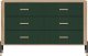Komoda Szafka z 6 szufladami Szeroka 140 cm Dąb Zielony Złoty DANTE DT04 4