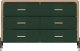 Komoda Szafka z 6 szufladami Szeroka 140 cm Dąb Zielony Złoty DANTE DT04 5